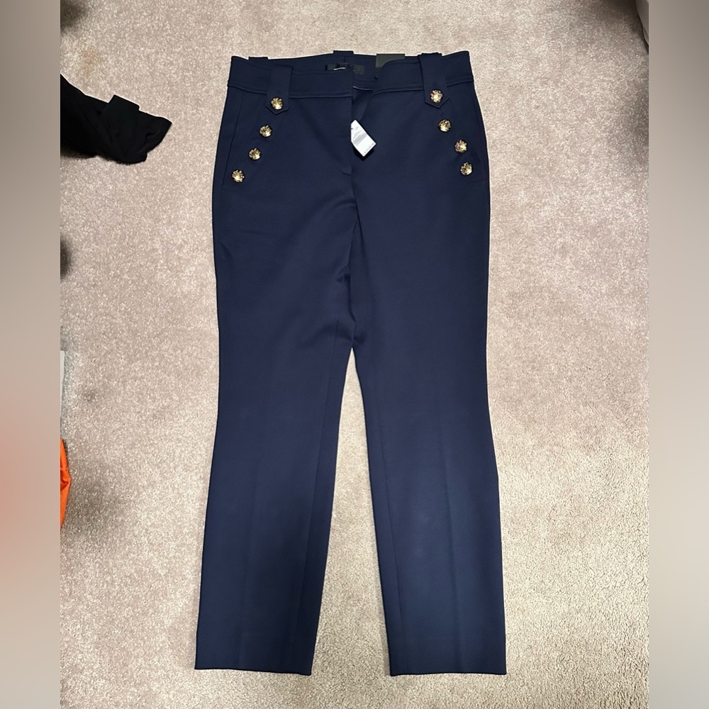 WHBM Jolie Button Straight Luxe Straight Pant - NWT Size 10L - Picture 7 of 7